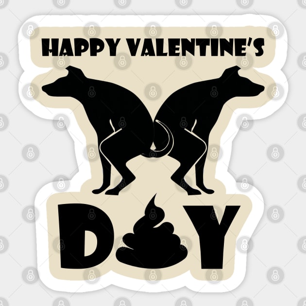 Happy Valentine Dog Poop Sticker by Adult LGBTQ+ and Sexy Stuff